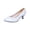 White, variant on CQONEPT Patent Leather Stiletto for Heel Womens Pumps Comfy Slip On Low Mid Heel Non Slip Business Office Dress Shoes Pink 36