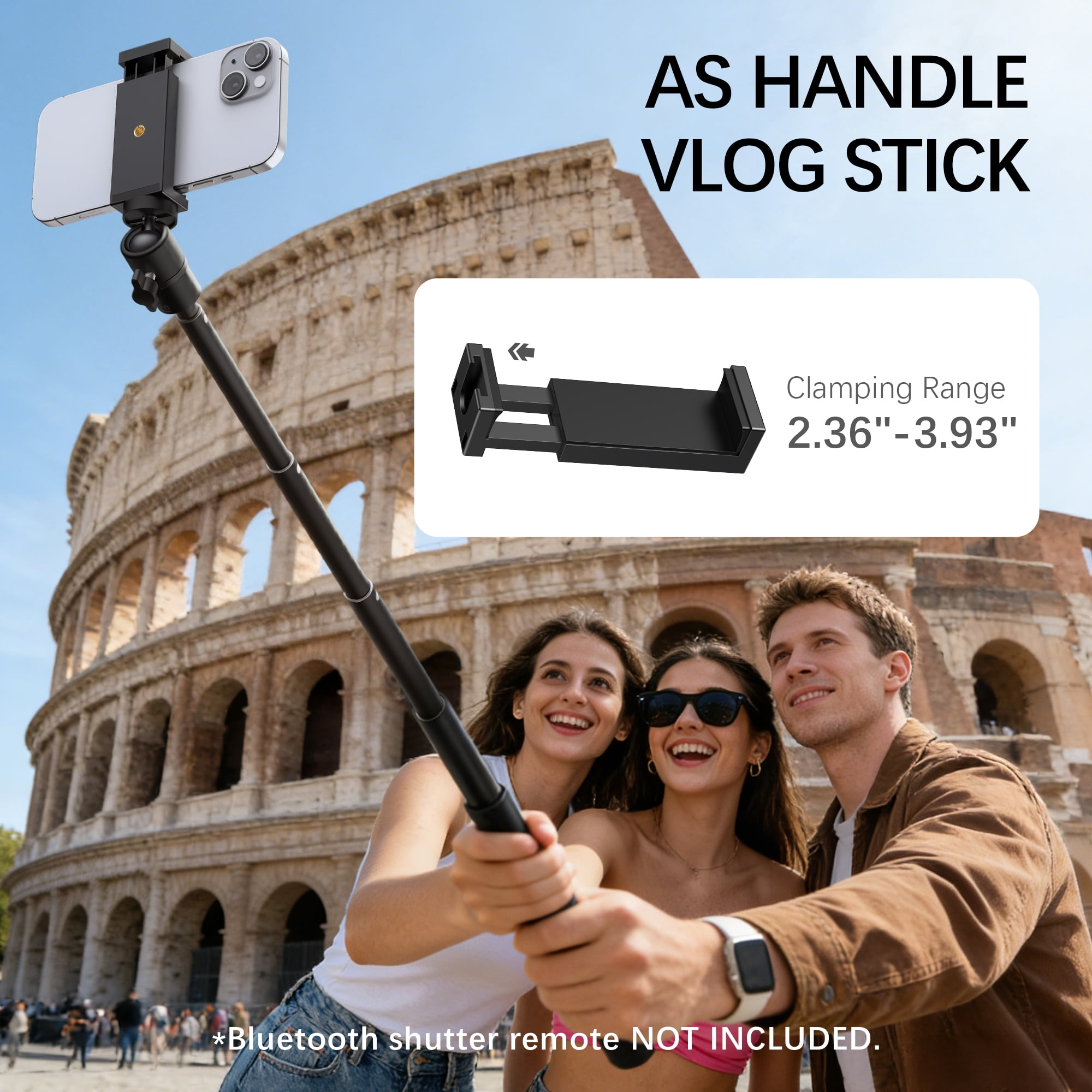 InnoGear 31" Webcam Stand with Phone Holder Telescopic Web Cam Mount Vlogging Stick for Logitech Webcam C920 C615 C920x C922 C930e C920S C960 BRIO 4K NexiGo N60 and Others