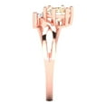 thumbnail image 3 of Clara Pucci 14K Rose Gold 0.87ct Morganite Three-Stone Ring for Women, 3 of 8