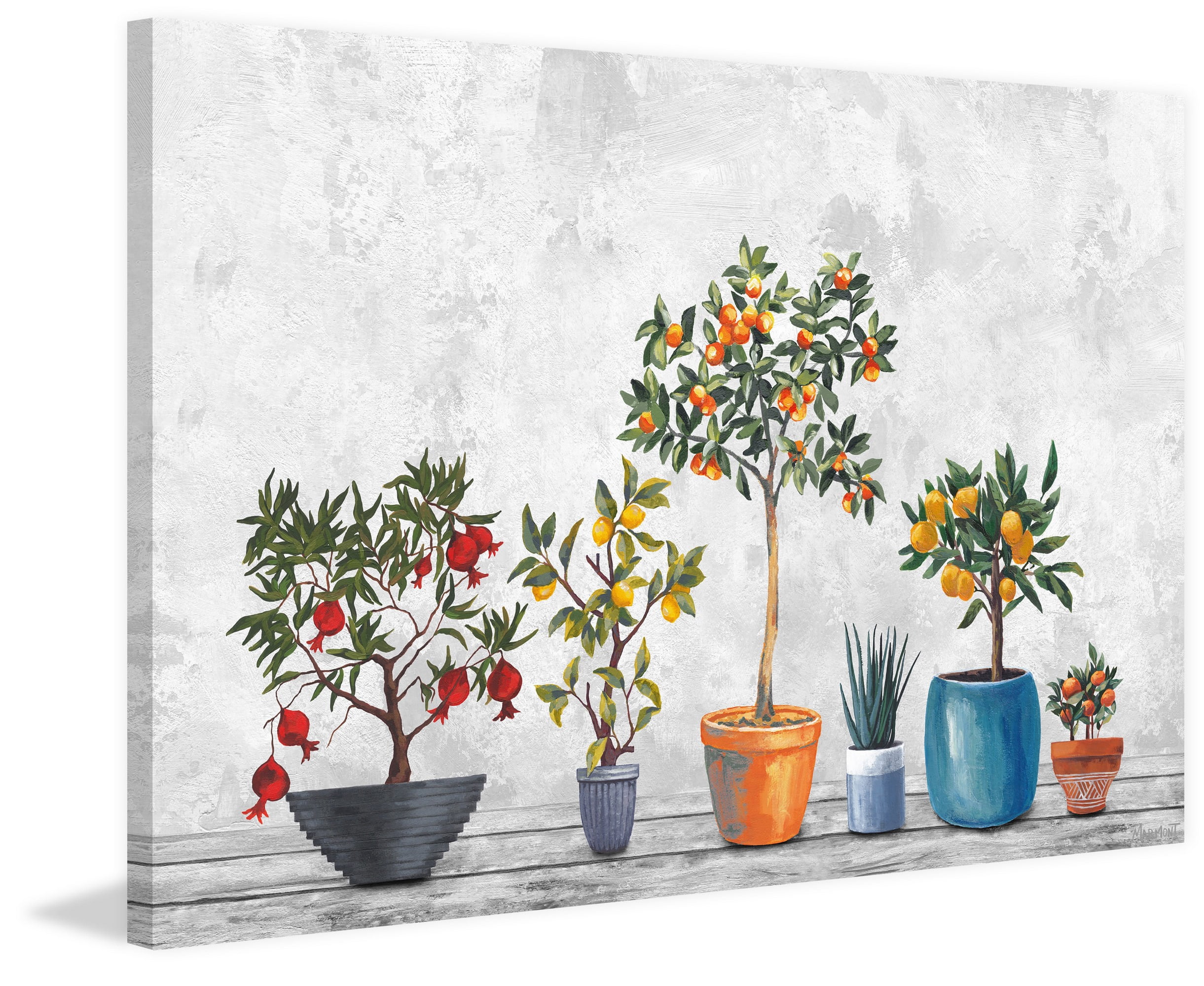 Marmont Hill Vibrant Plant Colors Canvas Wall Art, 16" x 24"
