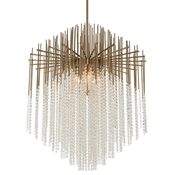 Allegri 037656-Fr001 Estrella 8 Light 32" Wide Crystal Pendant - Brushed Champagne Gold
