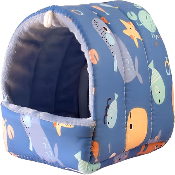 BESTSKY Guinea Pig Bed Cave Cozy Hamster House Hideout Hide House, Small Animal Dwarf Rabbits Hedgehog Bearded Dragon Winter Nest Squirrel Hamster Cage Accessory