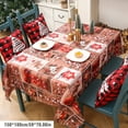 thumbnail image 3 of Christmas Tablecloth Table Cover for Rectangle Table, Washable Snowman Santa Claus Table Cloth Decorations for Xmas Winter Holiday Party Supplies (Red,659 x 70 Inch), 3 of 5