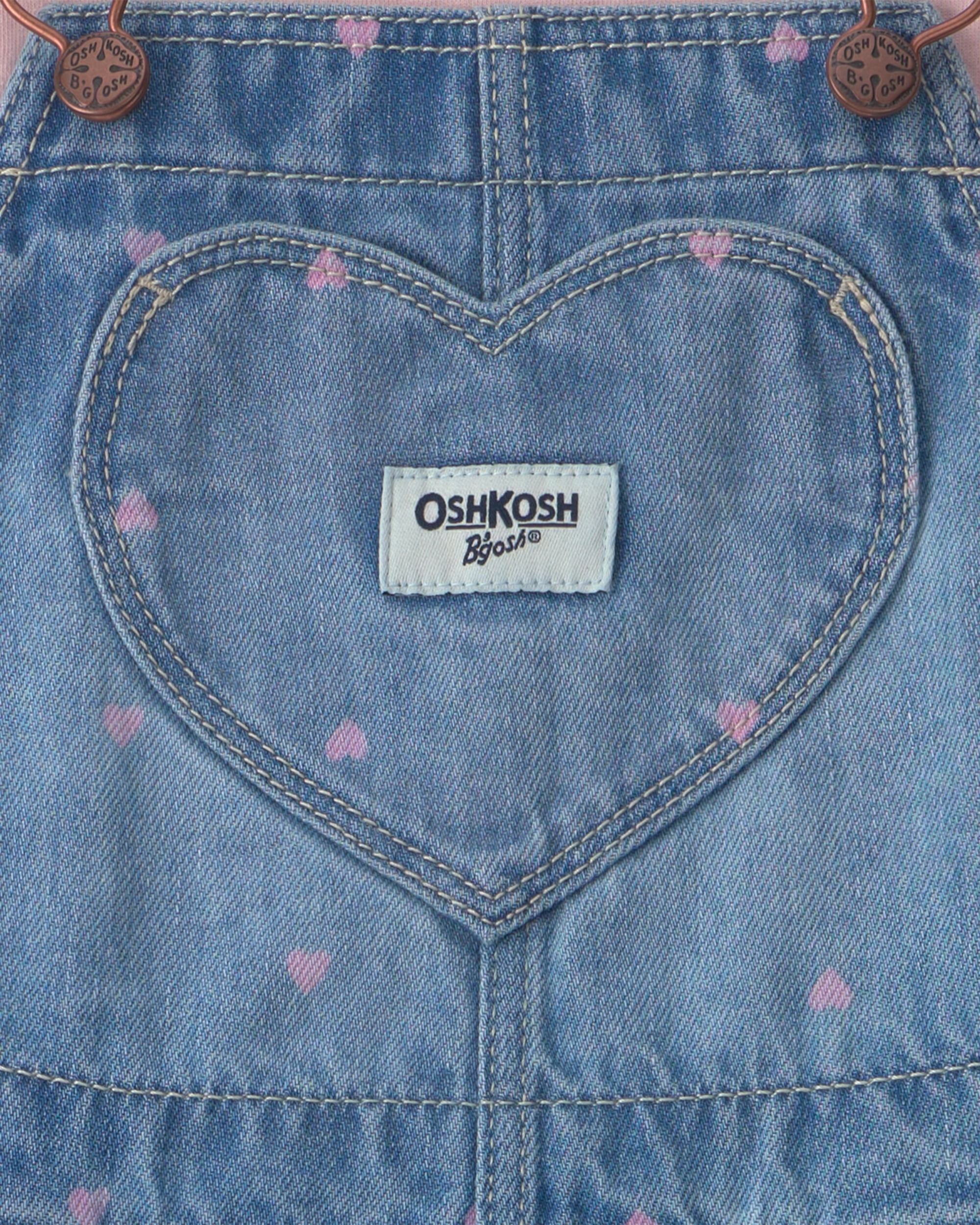 Oshkosh B'gosh Toddler Girl Overall and Top Outfit Set, 2-Piece, Sizes 2T - 5T