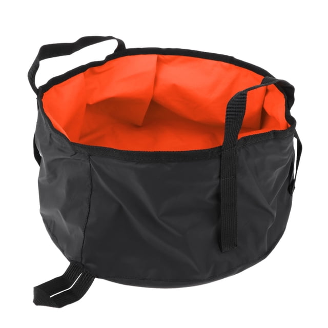 Cubo plegable para acampar al aire libre Sunnimix naranja Cubo plegable