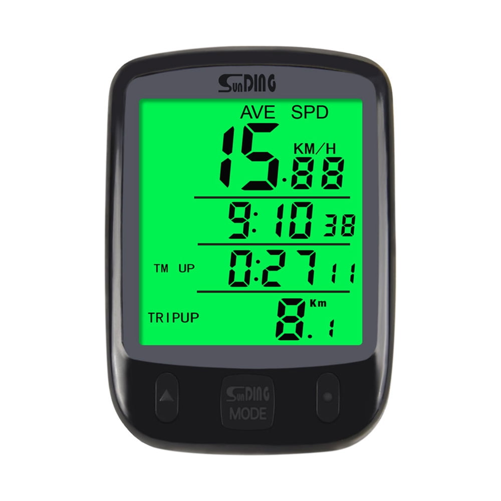 Compteur Vélo Numérique étanche - Odomètre, Speedomètre, Horloge - Sans Fil - LCD