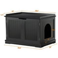 thumbnail image 2 of Beran7 Black Cat Litter Box Enclosure Furniture, Kitty Hidden Cover, Concealed Dog Proof Litter Boxes Cabinet, Hideaway Litter Box, Cat House, 2 of 9