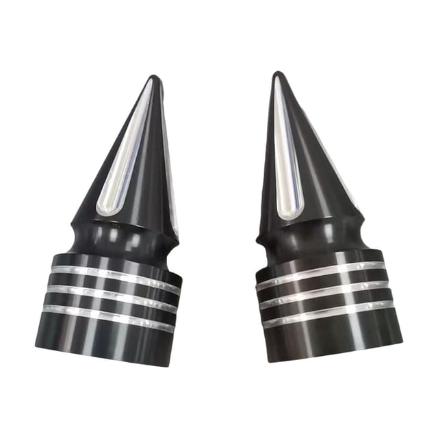 Cubras de tuercas del eje delantera de 2 piezas de motocicleta que reemplazan piezas altas prácticas para recorrer En blanco y negro