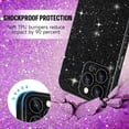 thumbnail image 2 of Compatible with iPhone 14 Pro Max Glitter Case Women Girls Bling Sparkle Phone Case Camera Lens Protection Slim Soft Bumper Shockproof Protective Cover for iPhone 14 Pro Max 6.7 inch, Black, 2 of 6