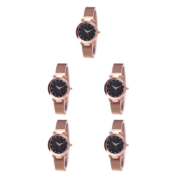 Inteprter Reloj Star Sky para mujer, correa de malla, de cuarzo analógico para novia, reloj de pulsera, regalo de vacaciones Type2 NO2