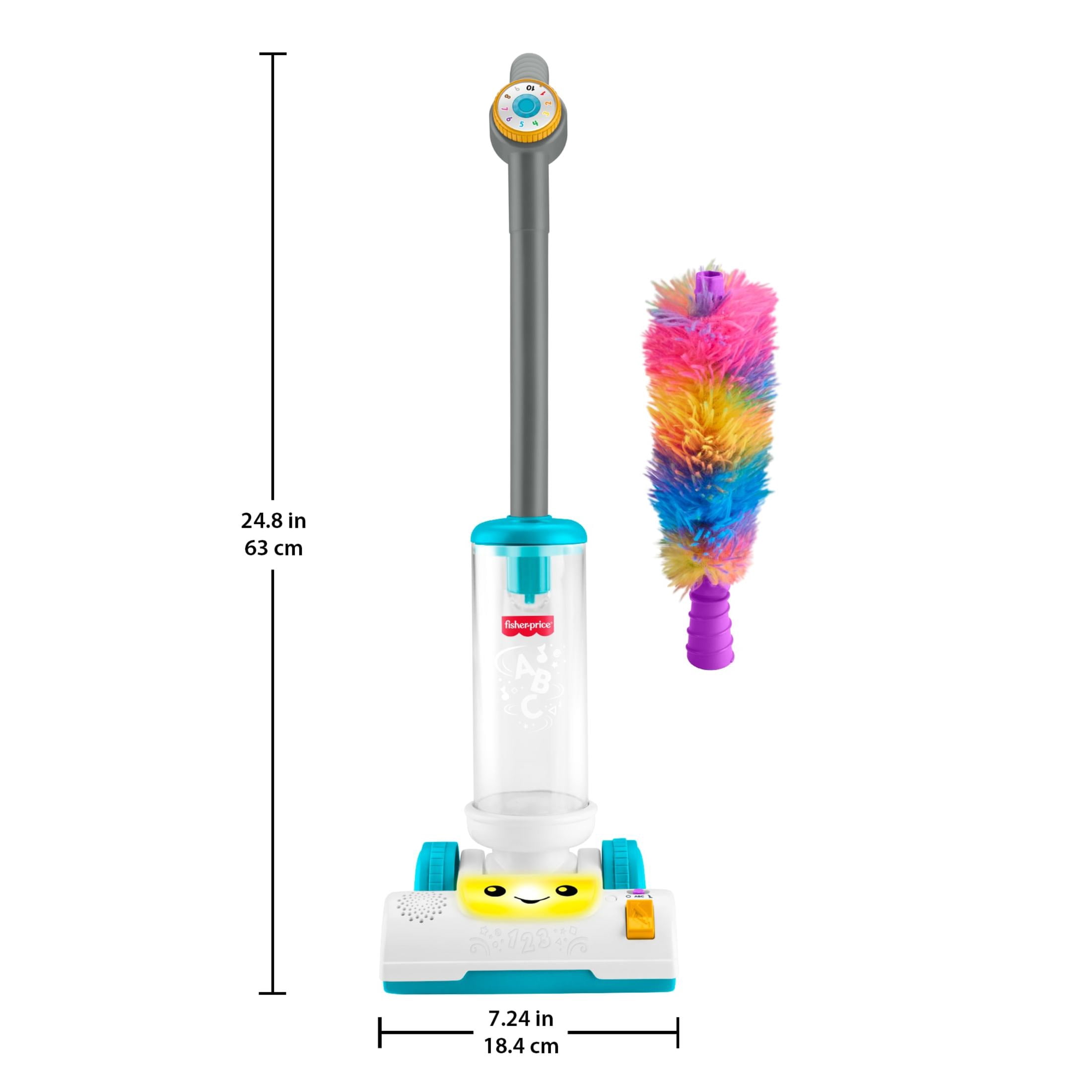 Fisher-Price Laugh & Learn 2-in-1 Vacuum Toddler Electronic Learning Toy with Lights & Music