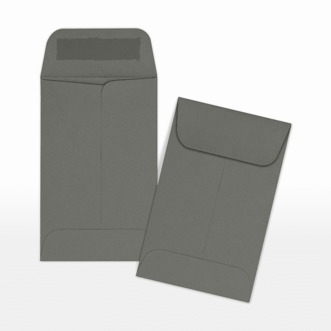 Luxpaper #1 Coin Envelopes W/ Moistenable Glue, Smoke Grey, 2 1/4in x 3 1/2in, 80lb, 250/Pack