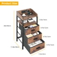 thumbnail image 7 of Cacagoo Night Stand,with U-S-B Ports and Outlets, 3 Fabric Storage Drawers, Small Bedside Table, 7 of 7