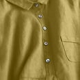thumbnail image 7 of Mittory Womens 3/4 Length Sleeve Cotton Linen Tops Summer Button Up T Shirts Casual Basic Flowy Comfy Tunics, 7 of 7
