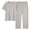 Khaki, variant on BLTIBY Mens 2 Pieces Cotton Outfits Short Sleeve V Neck Shirts and Pants Casual Sets with Pockets Navy L