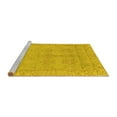 thumbnail image 2 of Ahgly Company Machine Washable Indoor Square Oriental Yellow Traditional Area Rugs, 5' Square, 2 of 4