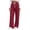 Wine, variant on Women's Jogger Pants With Elastic Drawstring Wasit Pants Waist Multi-Pockets Casual Sweatpants For Active Gym Sessions