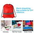 thumbnail image 6 of REGALWOVEN Polyester Drawstring Bag, Reflective Cinch Sack for Gym Sports Red, 6 of 7
