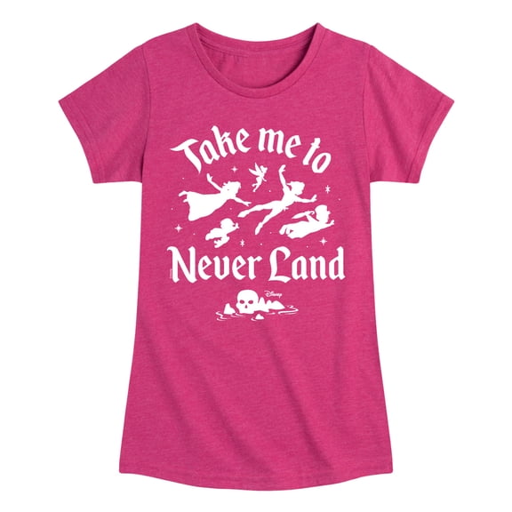 Disney - Peter Pan - Take Me to Neverland - Toddler And Youth Girls Short Sleeve Graphic T-Shirt