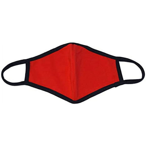 Made in USA Fashion Protective Face Masks Unisex Washable Cotton Mask Hand Made… (Red)