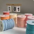 thumbnail image 2 of Xiao Hua Cuerda de PU azul verdosa de 49,21 yardas, 1 rollo, cuerda trenzada hecha a mano para tejido artesanal, cuerda suave e impermeable, ideal para manualidades y proyectos creativos de tejido., 2 of 5