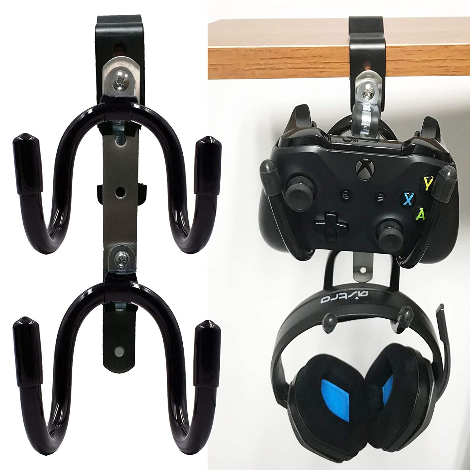 Universal Game Controller & Headphone Hanger Holder with Adjustable