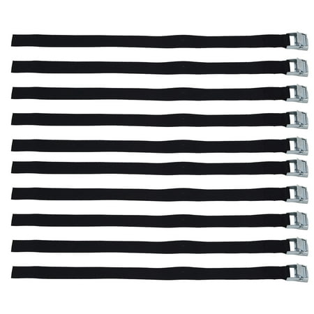 

Tie Down Strap 0.8in Width Press Buckle Strap 10pcs Dirt Black Zinc Alloy Buckle For Motorcycle For Goods