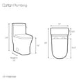 thumbnail image 2 of MacKenzie One-Piece 10" Rough-in 1.28 GPF Right-Hand Flush Round Toilet in Glossy White, 2 of 7