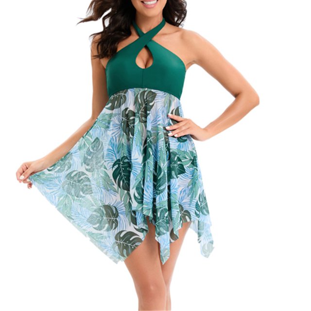 Conjunto de bikini sólido de contraste de pecho alto cómodo para mujer Conjuntos de traje de baño de una pieza OAVQHLG3B Store lin121212