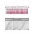 thumbnail image 4 of Valances for Windows Pink White Gradient Rod Pocket Cafe Window Treatments Valance Curtains for Kitchen Bathroom Laundry Basement Windows 56"x16", 4 of 9