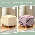 thumbnail image 6 of SCRAWLGOD Butterfly Plum Blossom Print Pink Square Ottoman Cover, Stretch Square Ottoman Covers Slipcover, Cover for Storage Stool, Footstool Protection for Living Room, 6 of 7