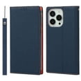 thumbnail image 1 of SaniMore Wallet Case for iPhone 14 Pro Max 6.7" 2022, Wrist Strap Flip Kickstand Card Slots Genuine PU Leather Shockproof TPU Shell Anti-fall Full-body Protective Cover For iPhone 14 Pro Max, Darkblue, 1 of 7