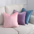 IMMEKEY 2 Pcs Velvet Throw Pillow Cover Soft Decorative Pillowcase Soild Square Cushion Case for ...