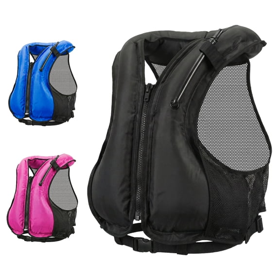 Koorium Inflatable Snorkel Vest,Adult Life Jacket,Portable Swim Jacket with Pockets for Snorkeling, Kayaking,Paddleboarding for Men & Women