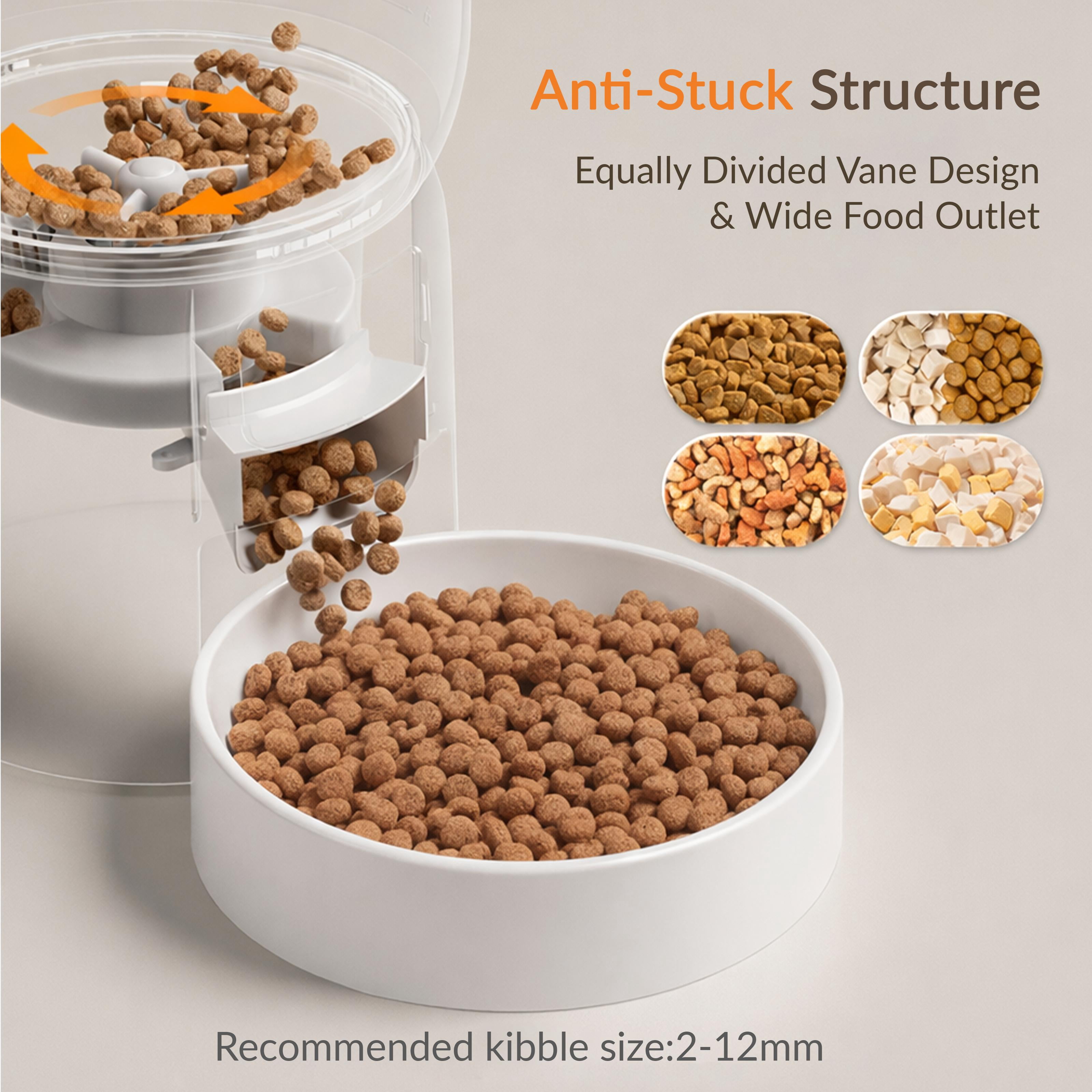 Smart Pet Feeder, 3L Automatic Food Dispenser for Cats, dogs，Small Pets Indoor, Timed and quantitative dry food cat feeder kibble, feeding