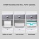 thumbnail image 4 of Caja organizadora de pañuelos de papel, soporte para teléfono, caja de plástico impermeable para servilletas de baño, contenedor de montaje Almacenamiento y organización del hogar Gris+Blanco Yuarrent HA065530-01B, 4 of 6