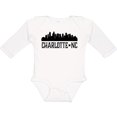 thumbnail image 3 of Inktastic Charlotte North Carolina Skyline NC City Boys or Girls Long Sleeve Baby Bodysuit, 3 of 5