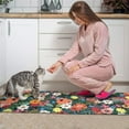 thumbnail image 3 of Pioneer Flower Floral Print Pattern Kitchen Rugs Sets Of 2,Anti Fatigue Kitchen Mat Rugs Non Slip Washable,Decorative Kitchen Floor Mats for Kitchen,Sink,Laundry,17"x30"+17"x47", 3 of 7