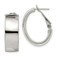 thumbnail image 1 of White Sterling Silver Earring Hoop Women'S 20 mm 10, 1 of 2