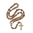 thumbnail image 2 of Rosario de intercesión de nuestro padre sagrado hecho a mano en madera de nogal, 2 of 5