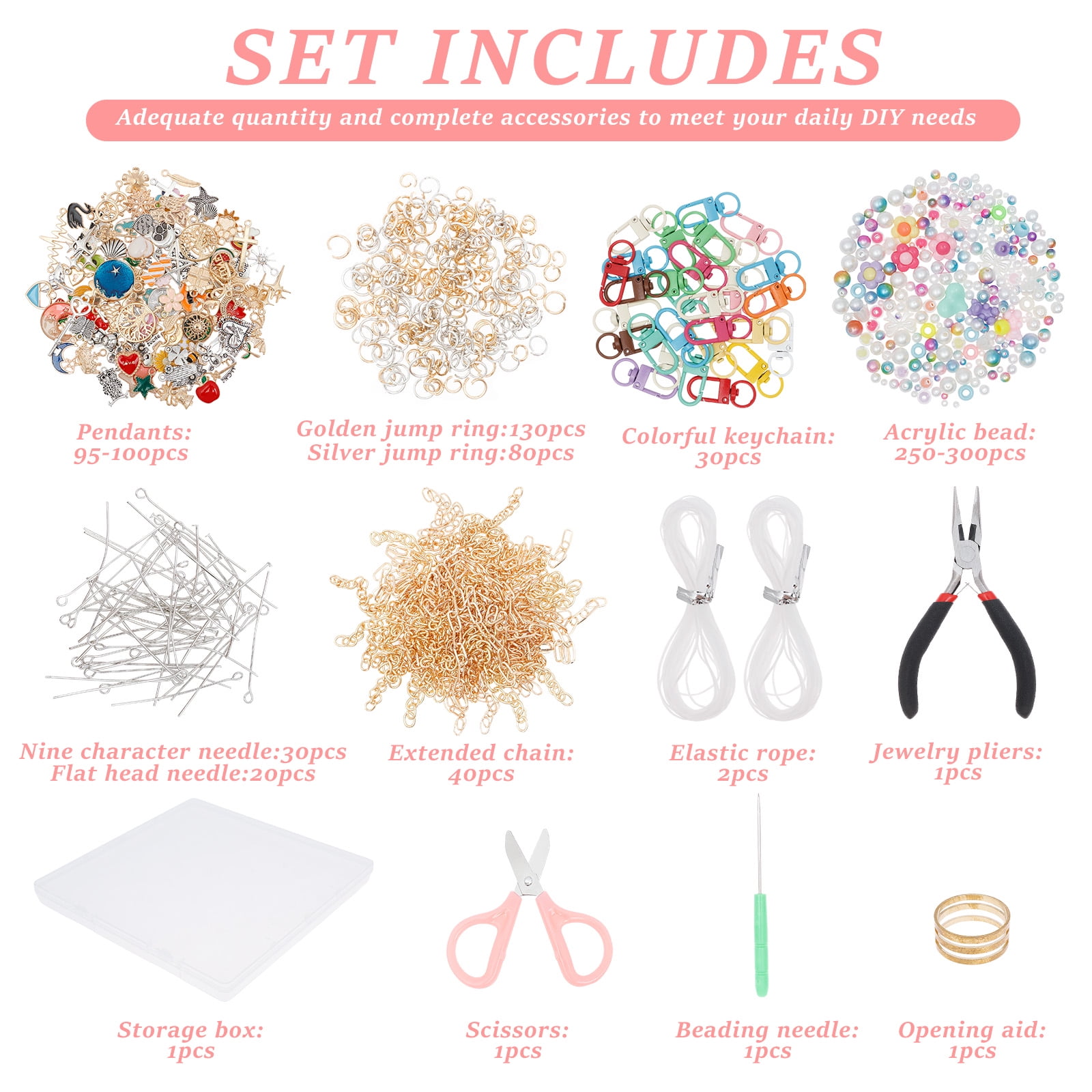Threns Unique Keychain Making Kit Versatile Effortless Assembly DIY Bag Charm Kit for Beginners and Advanced Crafters