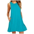 thumbnail image 1 of Vestido holgado sin puños para mujer - Mezcla de poliéster y spandex, cuello en V con estampado floral y abertura lateral, vestido largo informal para verano/oficina/vacaciones, 1 of 4