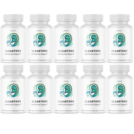 Cleartone Hearing Relief Capsules, Pills for Tinnitus Support - 10 Bottles