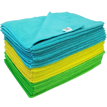 Heavyweight Microfiber Cleaning Towels, 300 GSM, 25