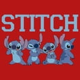 thumbnail image 2 of Girl's Lilo & Stitch Faces of Stitch  Graphic Tee Red Medium, 2 of 5