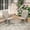 Sandshell, variant on Vicllax Outdoor Dining Chair Patio Chairs Stacking Metal Modern for Deck Garden, Set of 2, Brown