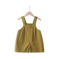 thumbnail image 2 of Mifsaly Toddler Boys Girls Cotton Overalls Adjustable Strap Button Jumpsuits Classic Loose Fit Solid Color Casual Playwear, 2 of 5