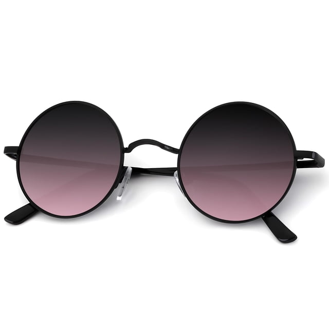 Lentes de Sol KALIYADI Redondos Polarizados Retro de Metal UV47 para Hombres y Mujeres