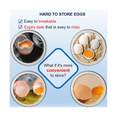 thumbnail image 4 of Caja de huevos para refrigerador con ruedas automáticas y recordatorio de fecha, caja de almacenamiento con cajón para huevos, caja de almacenamiento para cocina, 4 of 6