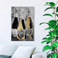 thumbnail image 2 of Wynwood Studio 'Dom Party For Three' Drinks and Spirits Wall Art Canvas Print - Black, Gold, 16" x 24", 2 of 2